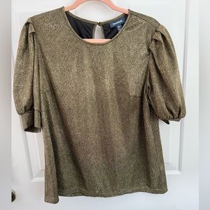 Gold metallic Modcloth blouse